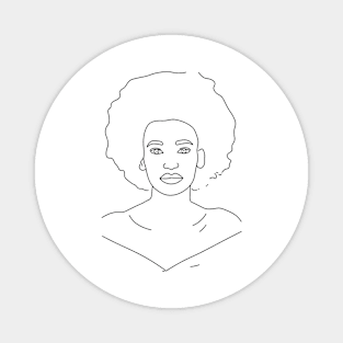 Line Drawing Portrait I Magnet